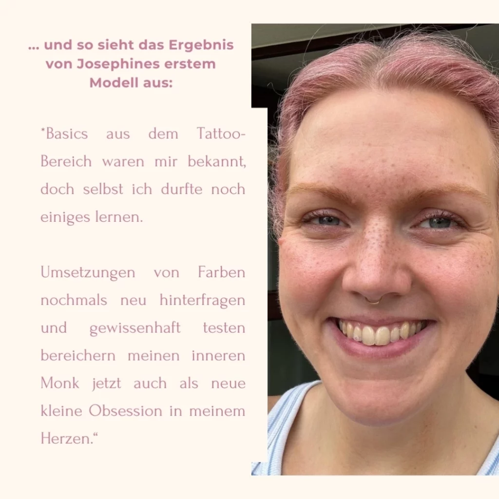Josephines erfolgreiches Ergebnis durch das Live Training bei Hannah Junker und ihre ersten pigmentierten Sommersprossen