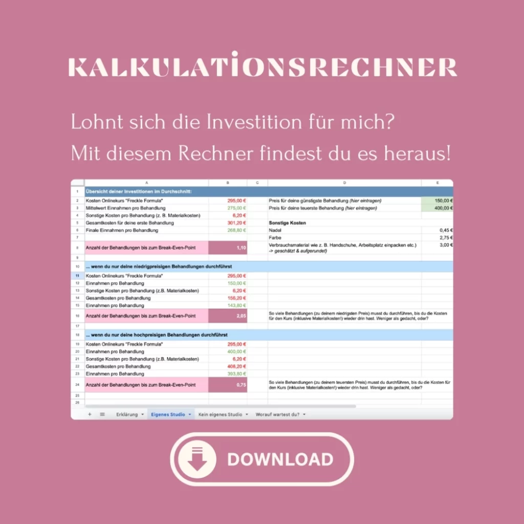 Kostenloser Kalkulationsrechner für dein neues Angebot